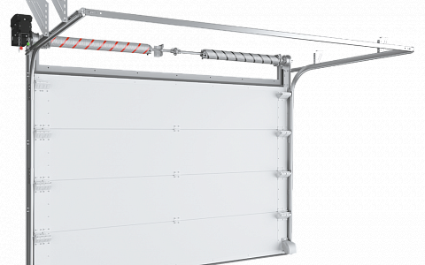 Промышленные секционные ворота из стальных сэндвич-панелей с торсионным механизмом ISD THERMALPRO